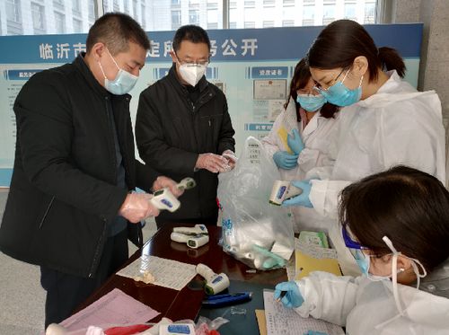 山東省臨沂市檢驗檢測中心開設疫情防控測溫設備流動計量服務點，確保測溫精準助力防疫工作